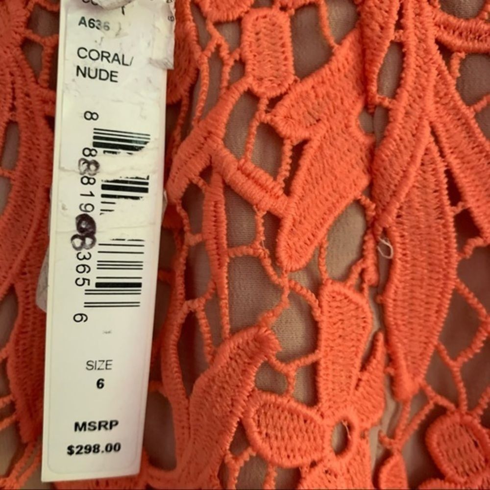 NWT Alice and Olivia Lace Skirt Orange Sz 6 - Picture 4 of 6